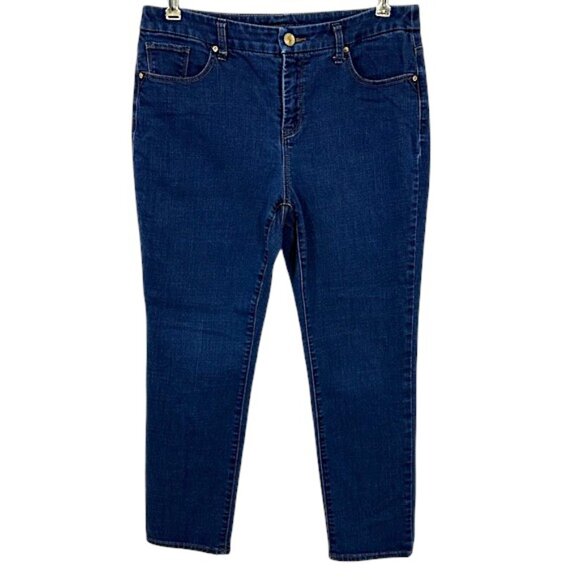 Chico's Girlfriend Ankle Jeans Size 1 (8) - Picture 1 of 10